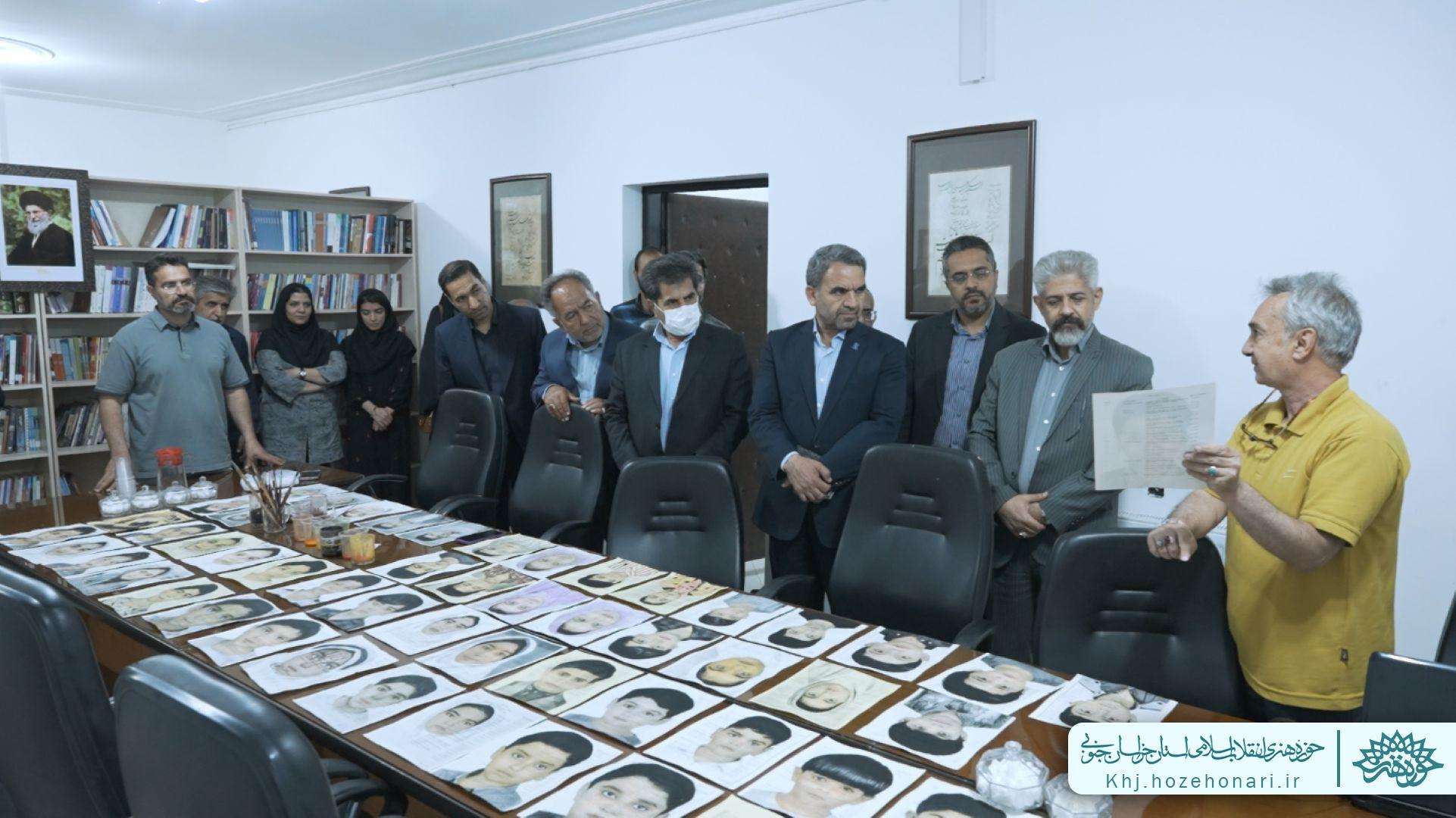 بازدید معاون وزیر آموزش و پرورش،احمد محمودزاده به همراه خسروی نماینده بیرجند در مجلس شورای اسلامی از کارگاه و نمایشگاه رویداد بین المللی نای میناب در محل ساختمان حوزه هنری استان خراسان جنوبی